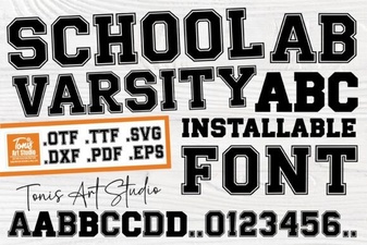 Varsity Font Ideas for School Spirit Projects